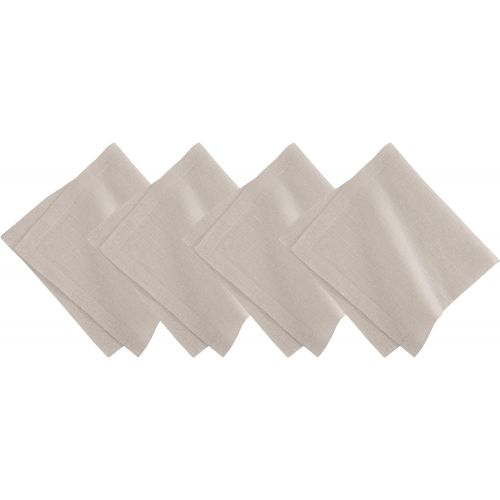  Villeroy & Boch Villeroy and Boch La Classica Luxury Linen Fabric Napkin (Set of 4), 21x21, Metallic White