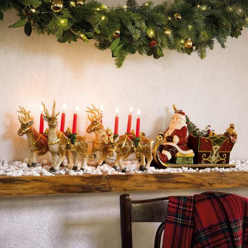  Villeroy & Boch Christmas Toys Memories Musical Santas Sleigh Ride 5 Piece Set
