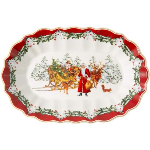  Villeroy & Boch Toys Fantasy Oval Bowl Large Santa with Sleigh, 29 x 19 x 5,5 cm, White