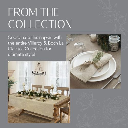  Villeroy & Boch Villeroy and Boch La Classica Luxury Linen Fabric Napkin (Set of 4), 21x21, Rust, 4 Count