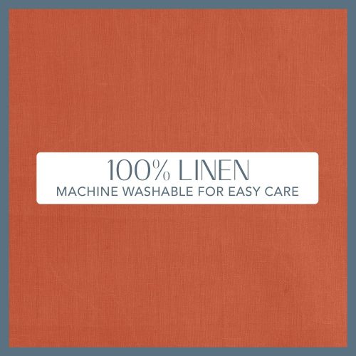  Villeroy & Boch Villeroy and Boch La Classica Luxury Linen Fabric Napkin (Set of 4), 21x21, Rust, 4 Count