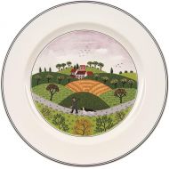 Villeroy & Boch Design Naif Dinner Plate #6-Hunter & Dog, 10.5 in, White/Colorful