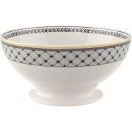 Villeroy & Boch Audun Ferme Round Vegetable Bowl, 9 in, White/Gray