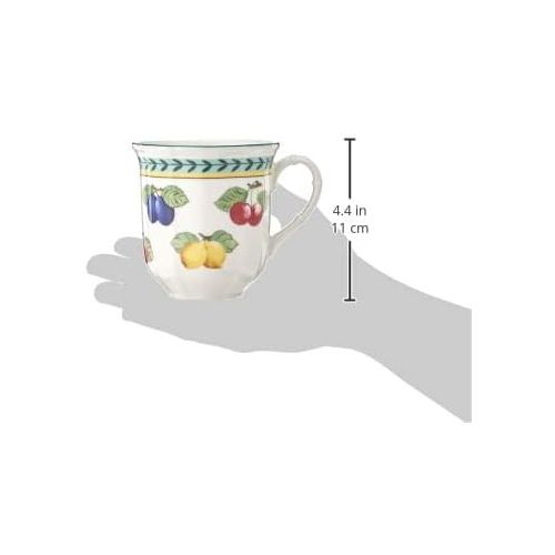  Villeroy & Boch French Garden Fleurence Jumbo Mug, 15 oz, White/Colored