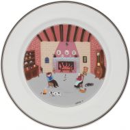 Villeroy & Boch Design Naif Dinner Plate #5-By the Fireside, 10.5 in, White/Colorful