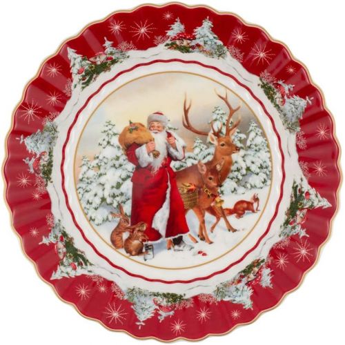  Villeroy & Boch Bowl Large Santa with Forest Animals, 25 x 25 x 5 cm, Multicoloured