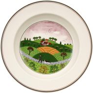 Villeroy & Boch 1023372707 Design Naif Rim Soup #6-Hunter & Dog, 9 in, White/Colorful