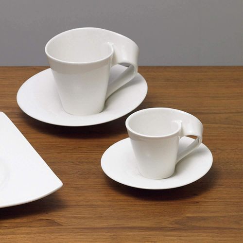  Villeroy & Boch New Wave Cafe Tea Cup, 6.75 oz, White