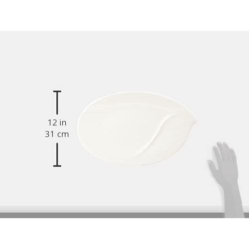  Villeroy & Boch Flow Ovale Servierplatte, 47 cm , Premium Porzellan, Weiss