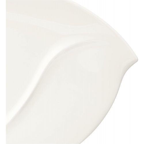  Villeroy & Boch Flow Ovale Servierplatte, 47 cm , Premium Porzellan, Weiss