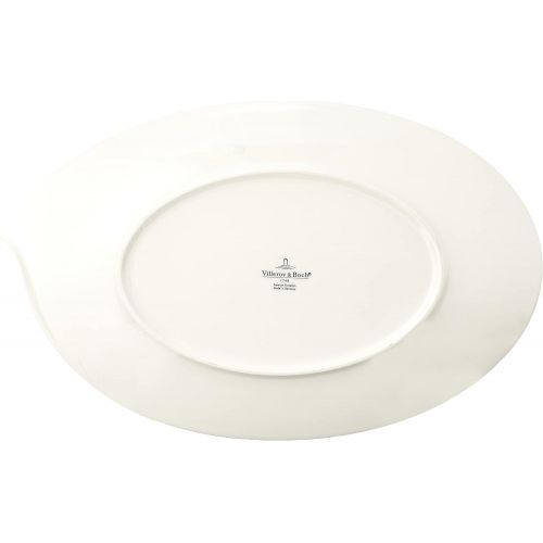  Villeroy & Boch Flow Ovale Servierplatte, 47 cm , Premium Porzellan, Weiss