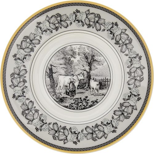  Villeroy & Boch Audun Ferme Bread & Butter Plate, 6.25 in, White/Gray/Yellow