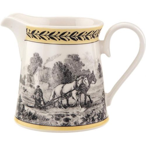  Villeroy & Boch Audun Ferme 10-Oz. Creamer, Yellow/Black/White