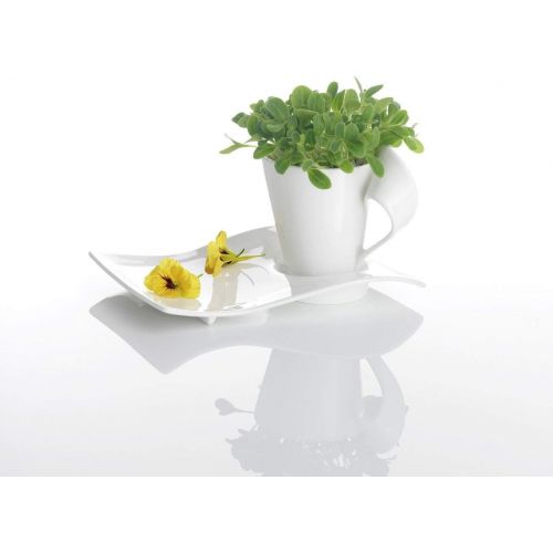  Villeroy & Boch New Wave Cafe Small Party Plate, 6.5 x 5 in, White