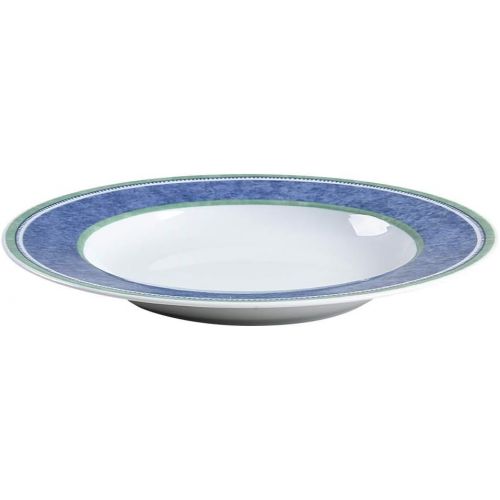  Villeroy & Boch Costa Rim Soup, 9 in, White/Blue/Green