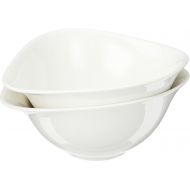 Villeroy & Boch Dune VAPIANO Salad Bowl, 2 Pieces, Premium Porcelain, White