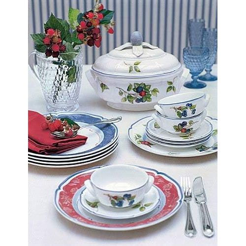  Villeroy & Boch Cottage Dinner Plate, 10.25 in, White/Colorful