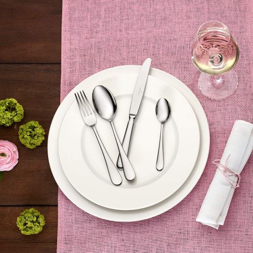  Villeroy & Boch Oscar Set of Cutlery for up to 6 People, 24 Pieces, Stainless Steel, Silver