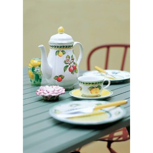  Villeroy & Boch French Garden Fleurence Coffeepot, 42.25 oz, White/Multicolored