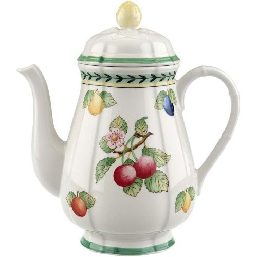  Villeroy & Boch French Garden Fleurence Coffeepot, 42.25 oz, White/Multicolored