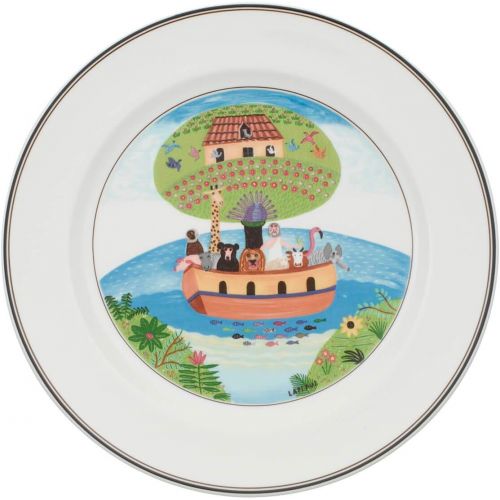  Villeroy & Boch Design Naif Dinner Plate #2-Noahs Ark, 10.5 in, White/Colorful