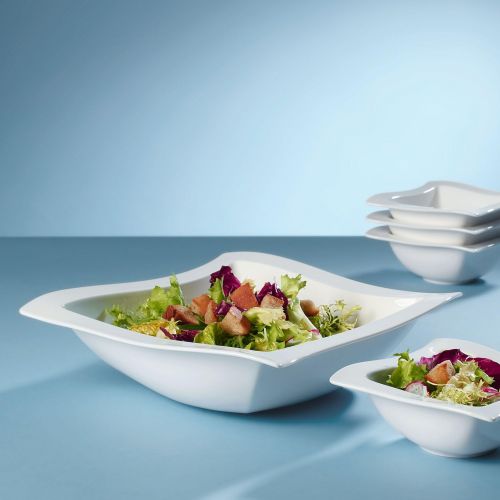  Villeroy & Boch New Wave Square Salad Bowl, 13 in, White