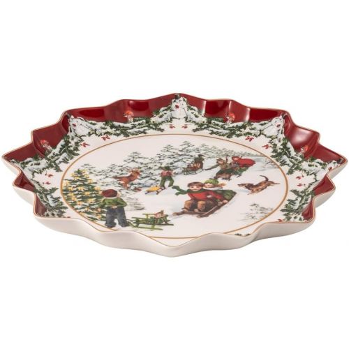  Villeroy & Boch Toys Fantasy Deep Sleigh Ride Pastry Plate, 39 x 39 x 3,5 cm, White