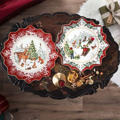  Villeroy & Boch Toys Fantasy Deep Sleigh Ride Pastry Plate, 39 x 39 x 3,5 cm, White