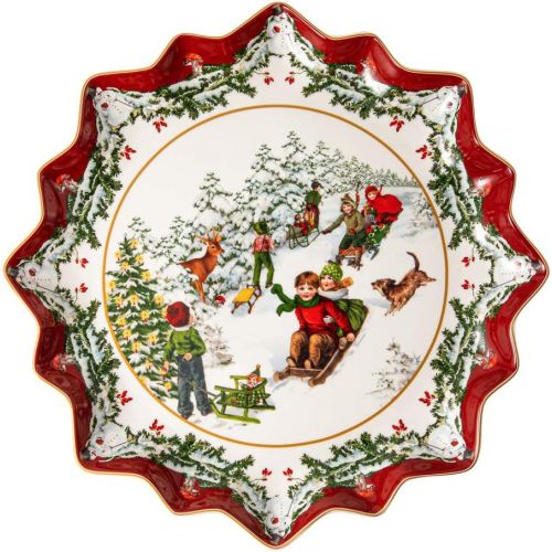  Villeroy & Boch Toys Fantasy Deep Sleigh Ride Pastry Plate, 39 x 39 x 3,5 cm, White