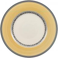 Villeroy & Boch Audun Fleur Dinner Plate, 10.5 in, White/Gray/Yellow
