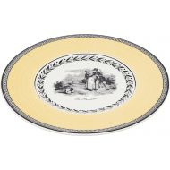 Villeroy & Boch Audun Chasse Bread & Butter Plate, 6.25 in, White/Gray/Yellow