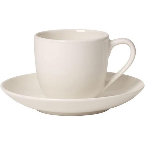  For Me Espresso Cup and Saucer Set of 4 by Villeroy & Boch - Premium Porcelain - Made in Germany - Dishwasher and Microwave Safe - Service for 2