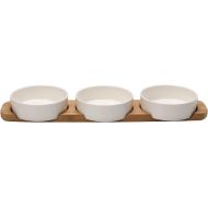 Pizza Passion 4 Piece Topping Bowl Set by Villeroy & Boch - Premium Porcelain - Made in Germany - Dishwasher and Microwave Safe Bowls - 18.75 x 4.25 x 2 Inches