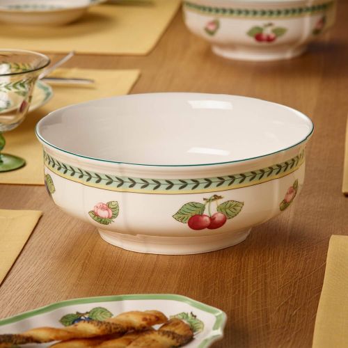  Villeroy & Boch French Garden Fleurence Round Vegetable Bowl, 9.75 in, White/Multicolored