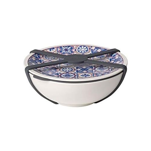  Villeroy & Boch to Go Indigo Medium Dish Dishes Made of Porcelain, Green, 350ml, Blue, 16.3x 16.2x 6.8cm