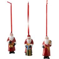 Villeroy & Boch Nostalgic Ornaments Santa Claus Set of 3, 8x3,5cm, White