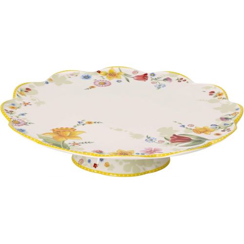  Villeroy & Boch Spring Awakening Cake Plate, 33 cm, Porcelain, White/Colourful