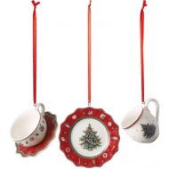 Villeroy & Boch Toys Delight Decoration Ornaments Crockery Set Red 3-Piece, 4x7cm, White