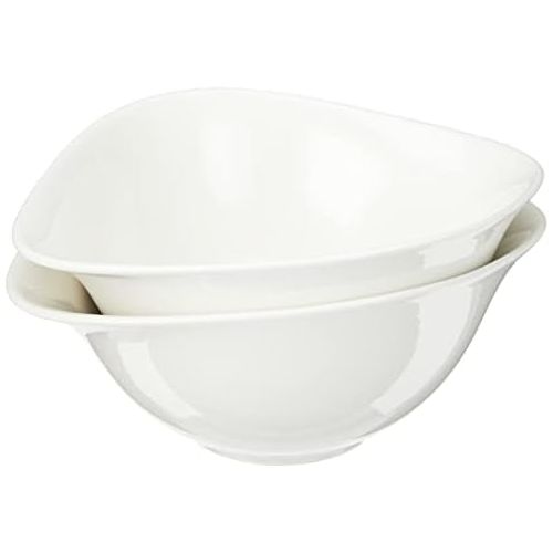  Villeroy & Boch - Vapiano Salatschalen-Set, 2 tlg., 800 ml, 21 x 17 cm, Premium Porzellan, spuelmaschinen-, mikrowellengeeignet, weiss