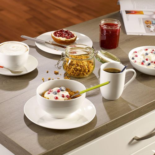  Villeroy & Boch For Me Tafelservice fuer 2 Personen, 8-teilig, Premium Porzellan, Weiss