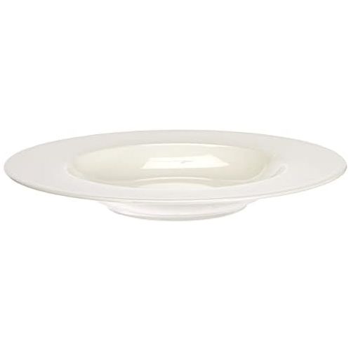  Villeroy & Boch - Royal Suppenteller/tiefer Speiseteller, 24 cm, Premium Porzellan, spuelmaschinen-, mikrowellengeeignet, weiss