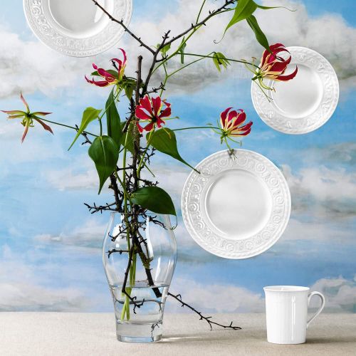  Villeroy & Boch Cellini Fruehstuecksteller, 22 cm, Premium Porzellan, Weiss