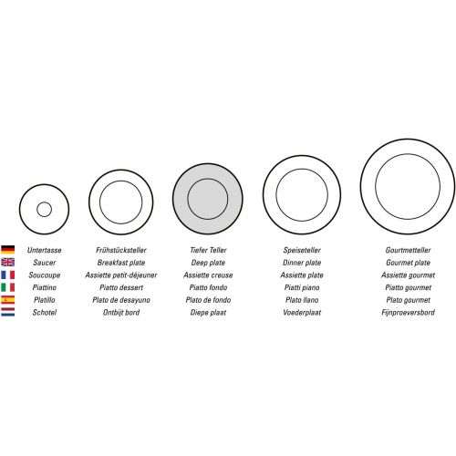  Villeroy & Boch Suppenteller, weiss/mehrfarbig