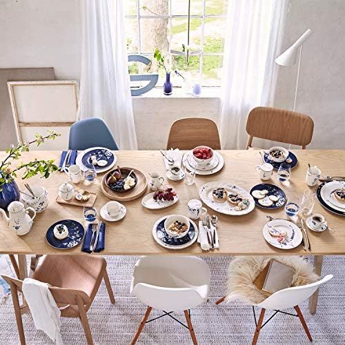  Villeroy & Boch Vieux Luxembourg Ovale Servierplatte, 36 cm, Premium Porzellan, Weiss/Blau, Porcelain