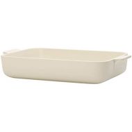 Villeroy & Boch Clever Cooking Rechteckige Backform, 34 x 24 cm, Premium Porzellan, Weiss