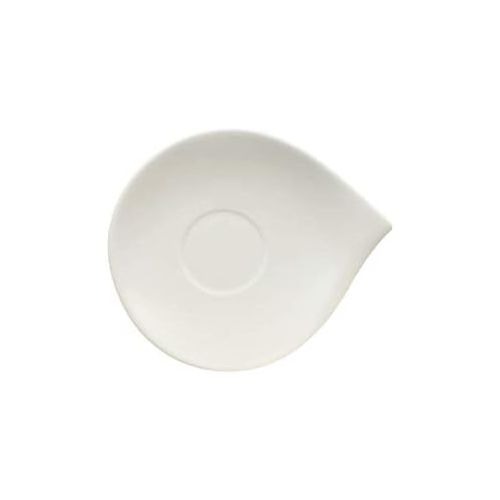  Villeroy & Boch Flow Untertasse, 18 x 15 cm, Premium Porzellan, Weiss