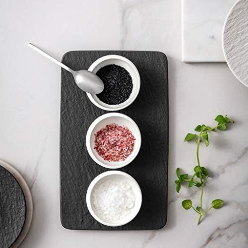  Villeroy & Boch 10-4264-9023 NewMoon Dipschalchen, Schuesselchen-Set fuer Dips und Fingerfood, 4tlg, Premium Porzellan, weiss, spuelmaschinengeeignet, Porcelain