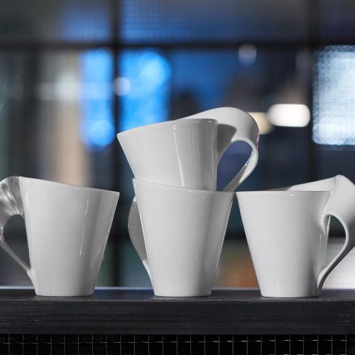  Villeroy & Boch NewWave Caffe Tasse, 250 ml, Premium Porzellan, Weiss