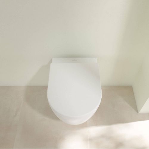  Villeroy&Boch Wand WC mit Deckel Avento 5656 DirectFlush Stone White CeramicPlus