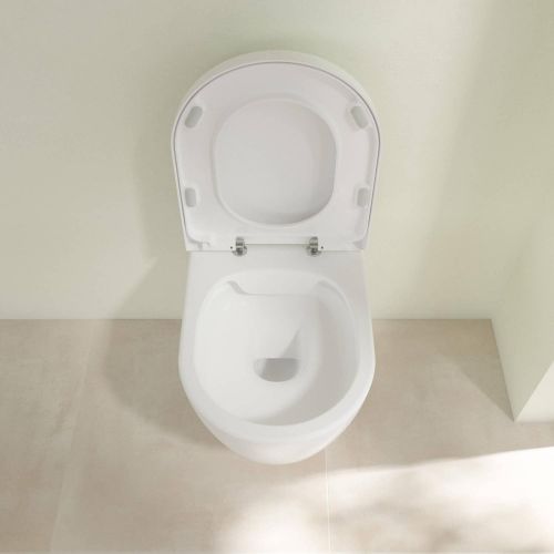  Villeroy&Boch Wand WC mit Deckel Avento 5656 DirectFlush Stone White CeramicPlus